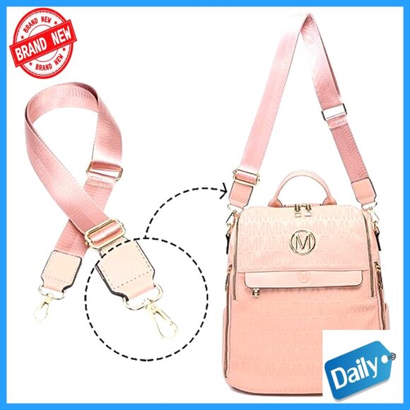 Faux Leather Anti-Theft Backpack with 9 Pockets, Convertible Shoulder Bag main image 4